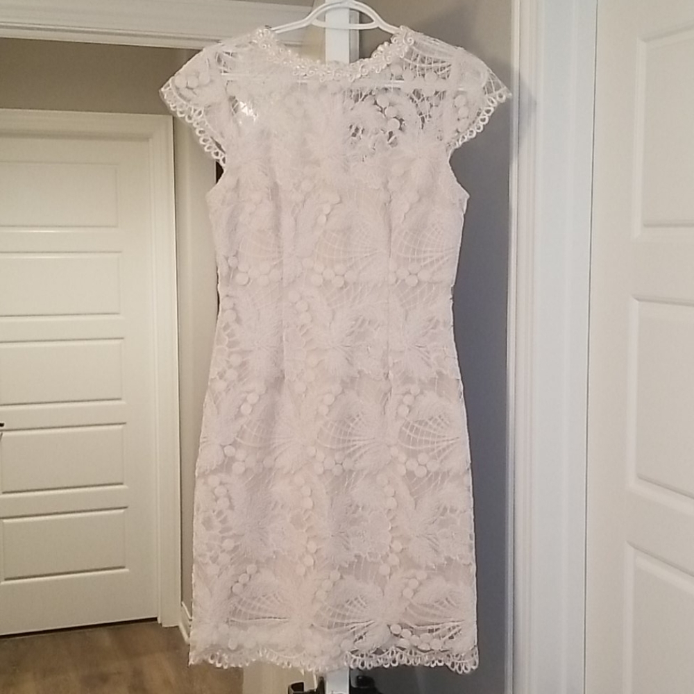 Cream Lace Bodycon Dress